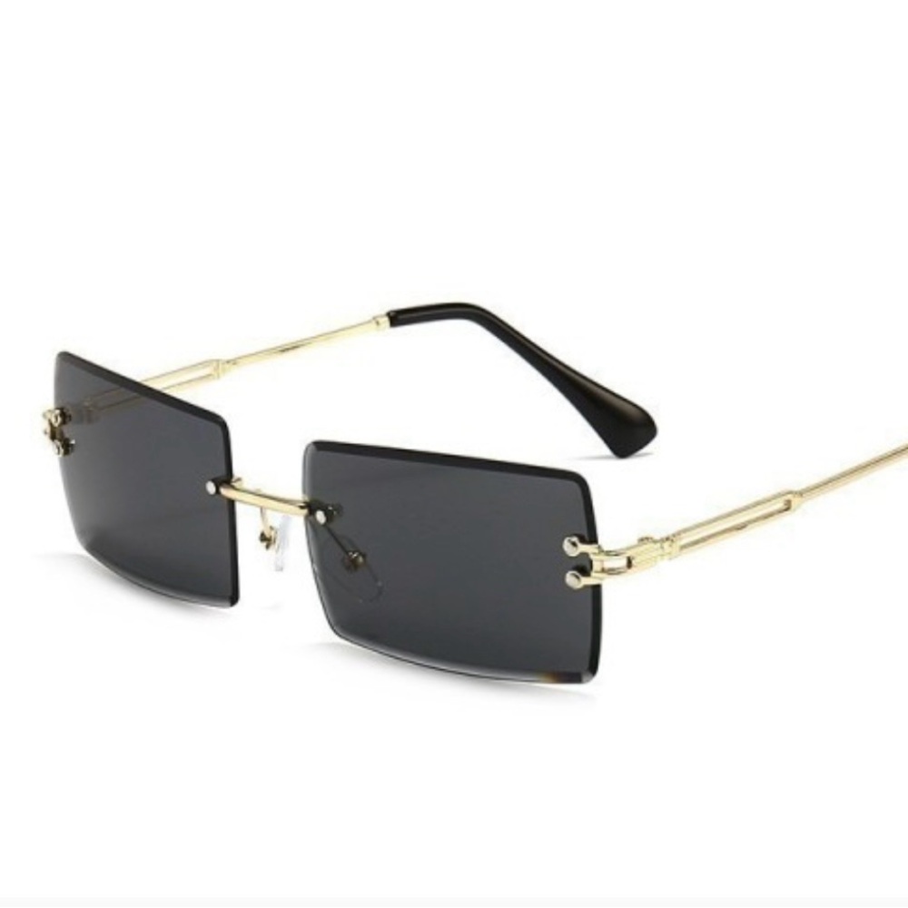Black rimless glasses